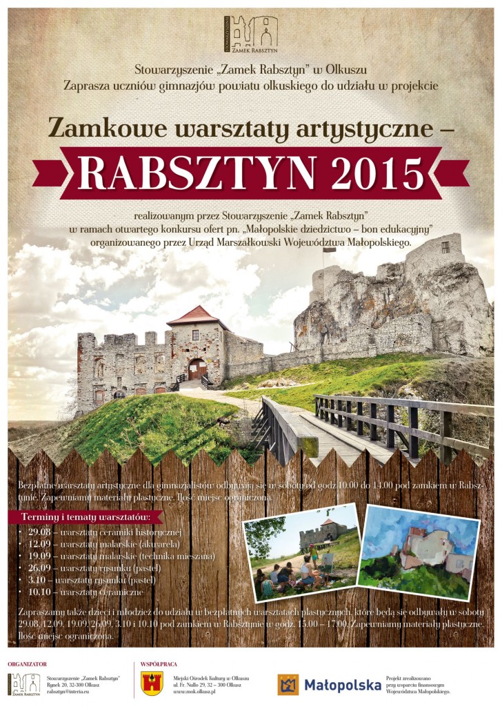 Projekt: „Zamkowe warsztaty artystyczne – Rabsztyn 2015” – zdjęcie 1